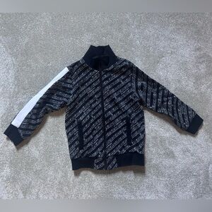 Givenchy Black and White Logo-Trim Track Top